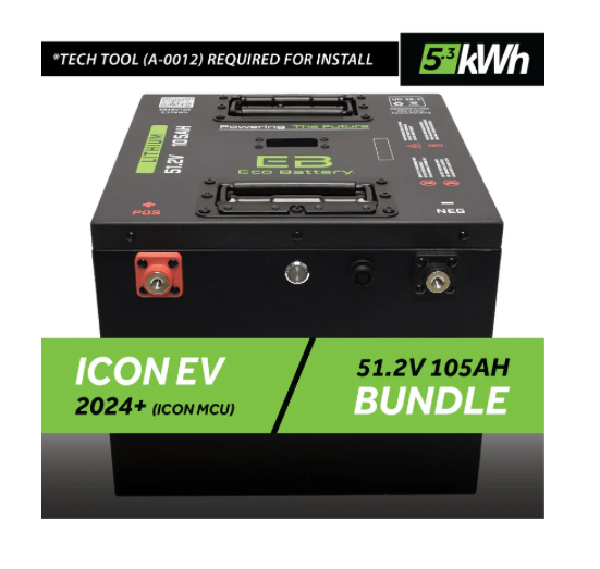51V 105AH THRU-HOLE BATTERY BUNDLE / ICON EV / 2024+ (ICON MCU)