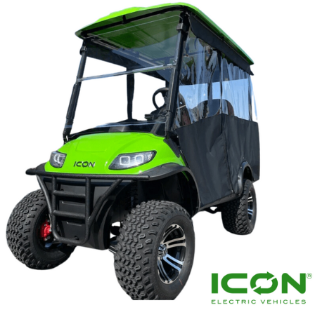Sunbrella Track Enclosure for your ICON EV i40, i40L, ECO by ICON ECO i40 i40L, and ICON Gas G40 G40L Golf Carts
