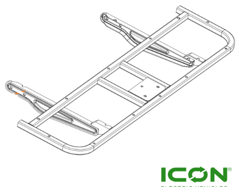 Caddie Padel Bottom Frame for ICON Golf Carts
