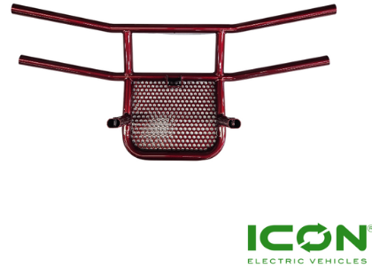 Burgundy Steel Brush Guard for ICON i20, i40, i60, i80 Non-Lifted Golf Cart Models
