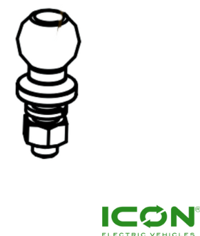 Tow Ball Head for ICON-HD and ICON EV Golf Carts