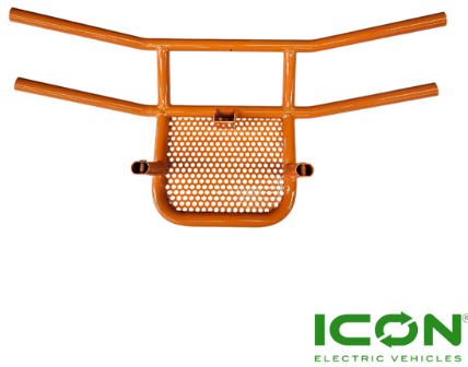 Orange Steel Brush Guard for ICON i20, i40, i60, i80 Non-Lifted Golf Cart Models