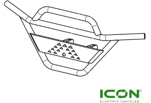 Front Iron Bumper for ICON-HD Non-Lifted Golf Carts