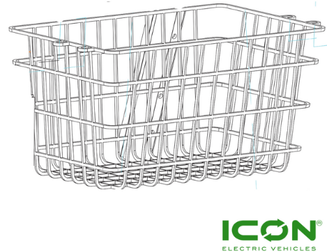 Rear Basket for ECO by ICON and ICON EV Golf Carts