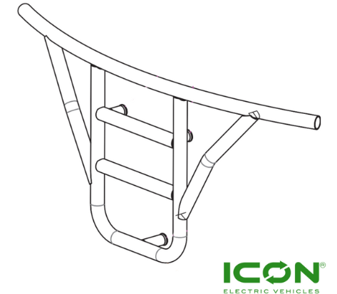 Matte Black Front Bumper for ECO by ICON, ICON Commercial, ICON-HD, and ICON EV Golf Carts