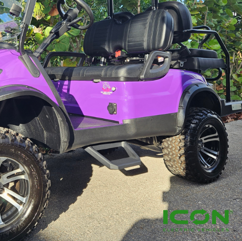 ICON Golf Cart Heavy Duty Steel Side Step Nerf Bars