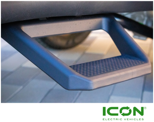 ICON Golf Cart Heavy Duty Steel Side Step Nerf Bars